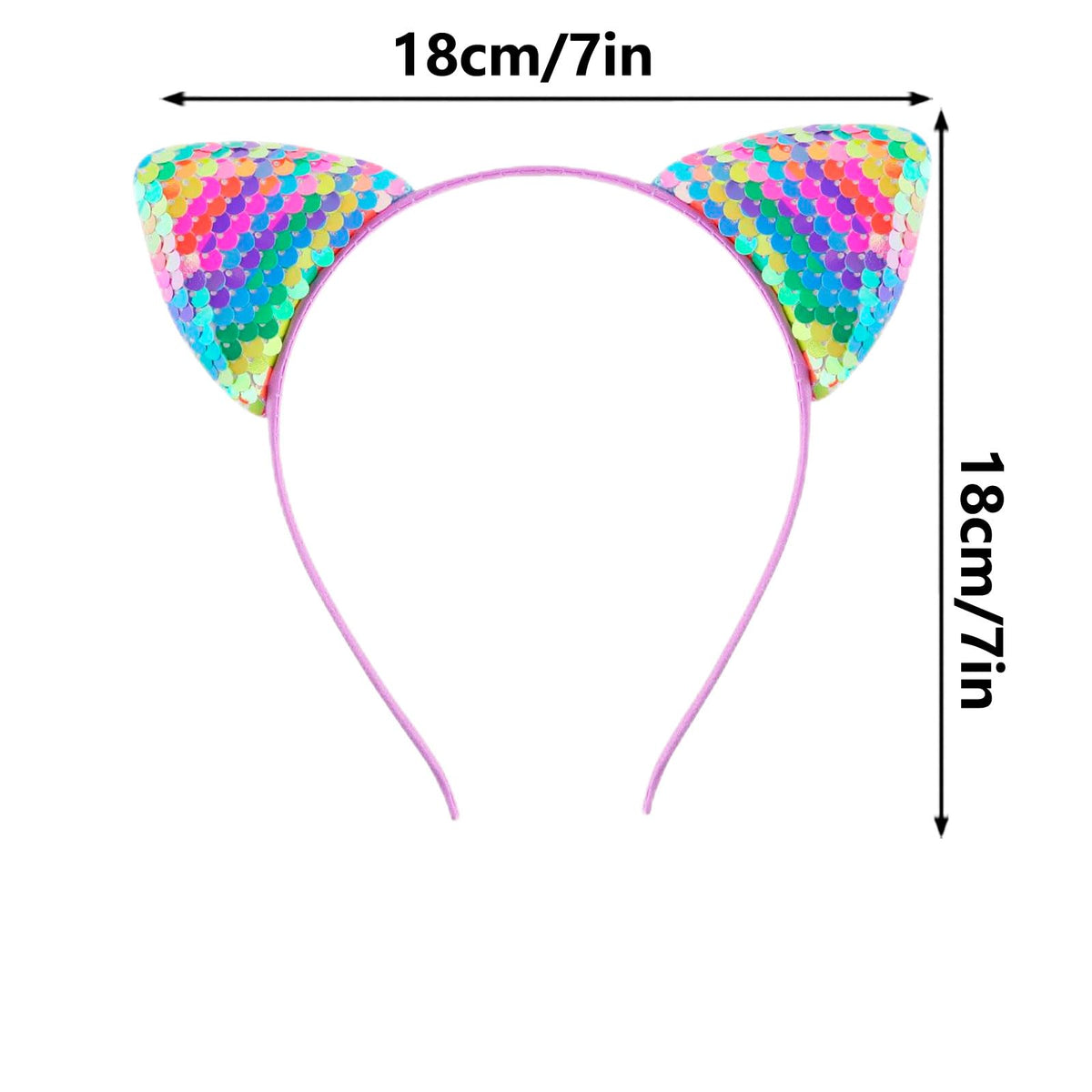 KIUSOWAYD close-up of sequined ear texture showing sparkle and durable stitching