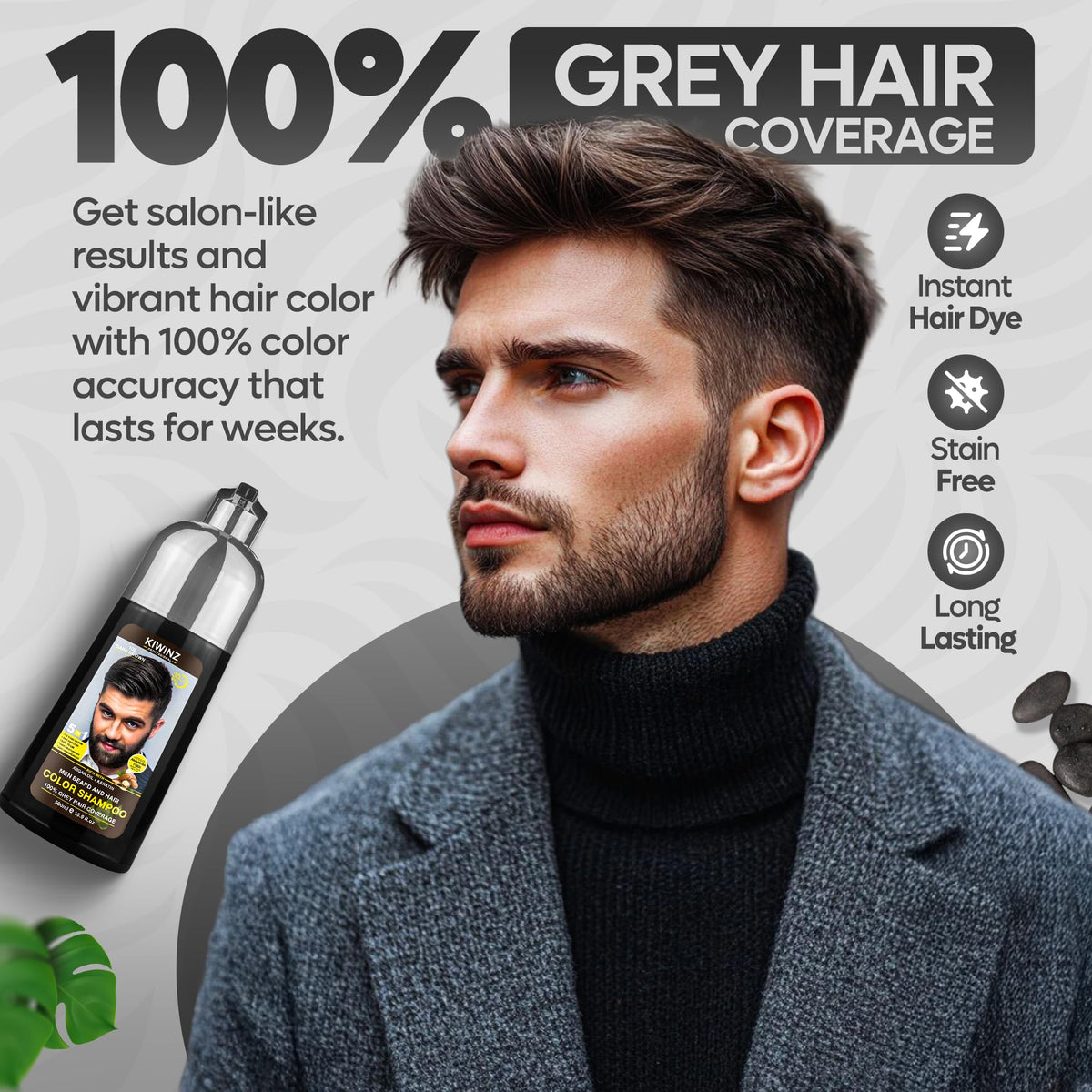 Kiwinz label with argan oil and keratin highlights for hair nourishment