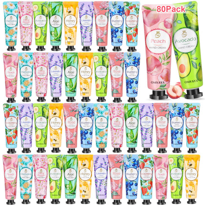 KIYTARBOO front packaging showing 80 mini hand creams and scent mix benefits