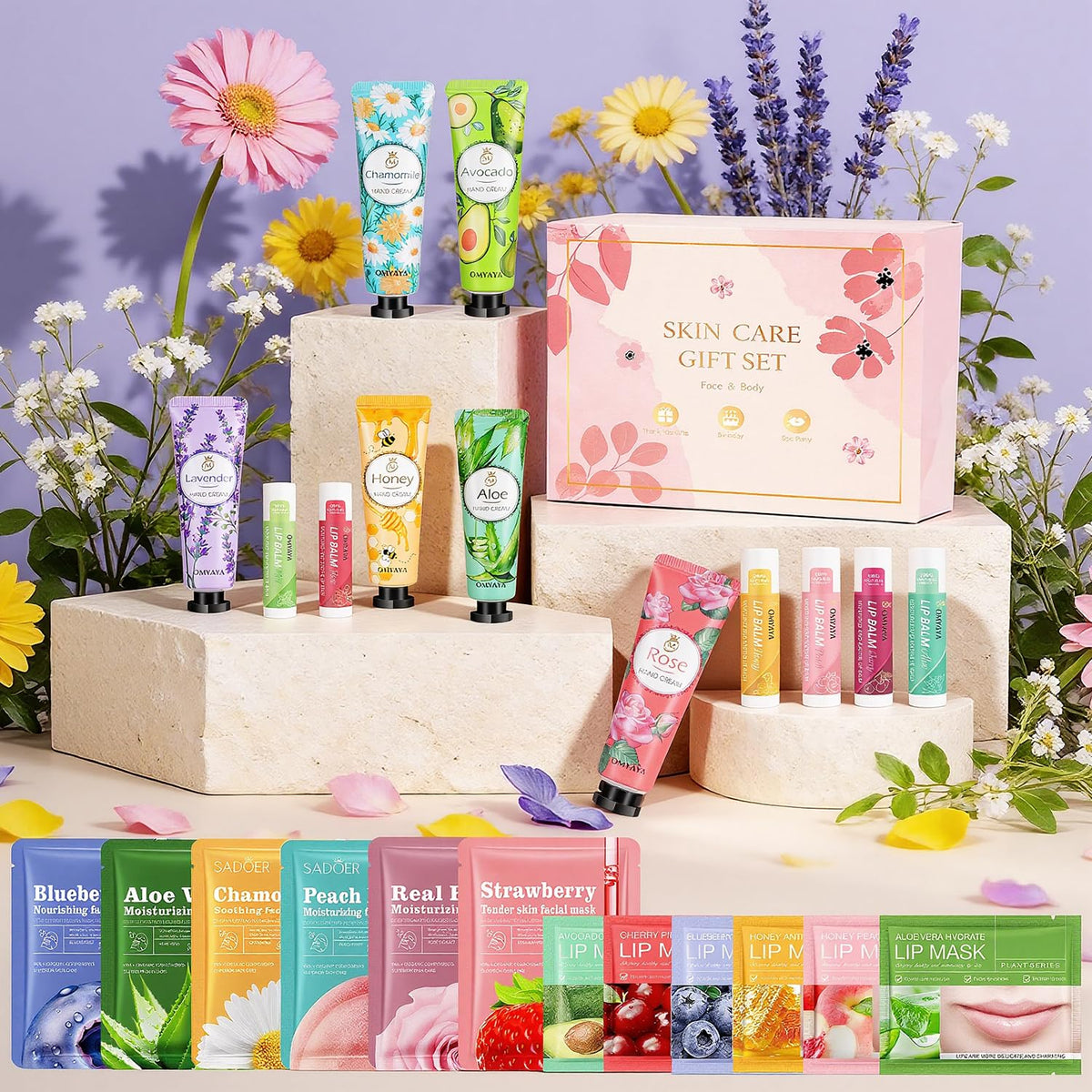 KIYTARBOO spa items inside a gift bag shown in lifestyle setting, ready-to-give