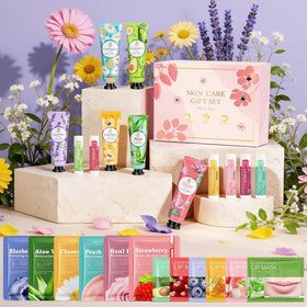 KIYTARBOO spa items inside a gift bag shown in lifestyle setting, ready-to-give