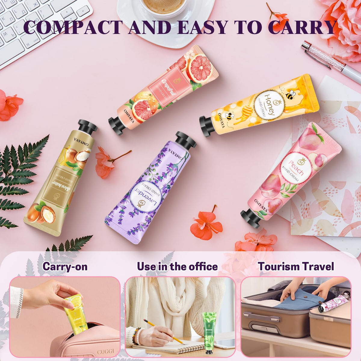 KIYTARBOO scent labels detail displaying fragrance names for easy selection benefit