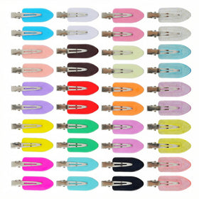 KJML DIY front packaging of 40 creaseless hair clips shows multicolor convenience