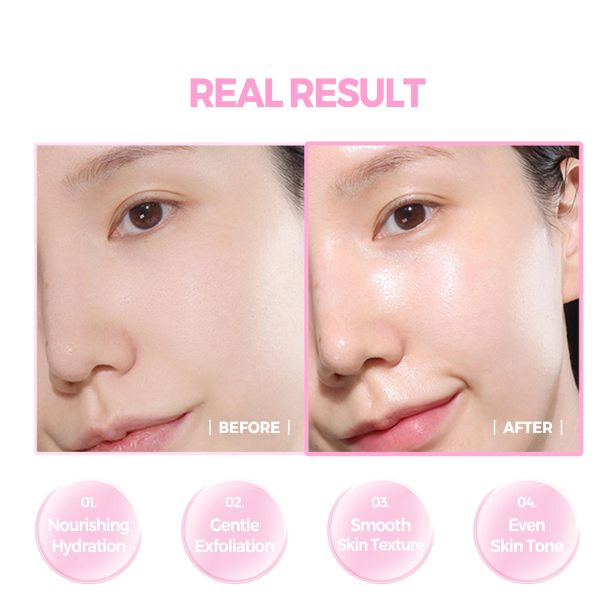 KLAVUU mask transforming from creamy to clear film demonstrating visible peel-off benefit