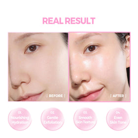 KLAVUU mask transforming from creamy to clear film demonstrating visible peel-off benefit
