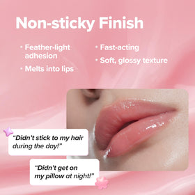 KLAVUU applying lip mask to lips showing soothing application and softening benefit