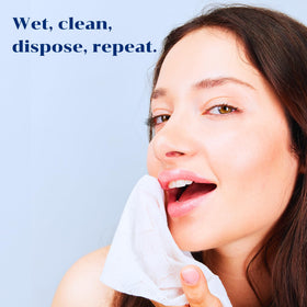 Kleany expanded towel laid flat showing usable surface area