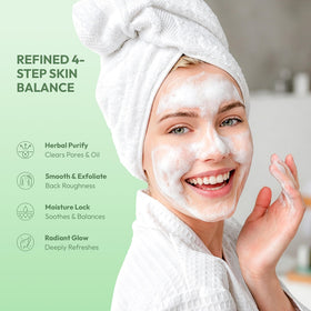 KlearBloom ingredient label close-up highlighting tea tree and shea butter