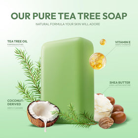 KlearBloom soap held in hand showing true size and travel-friendly weight