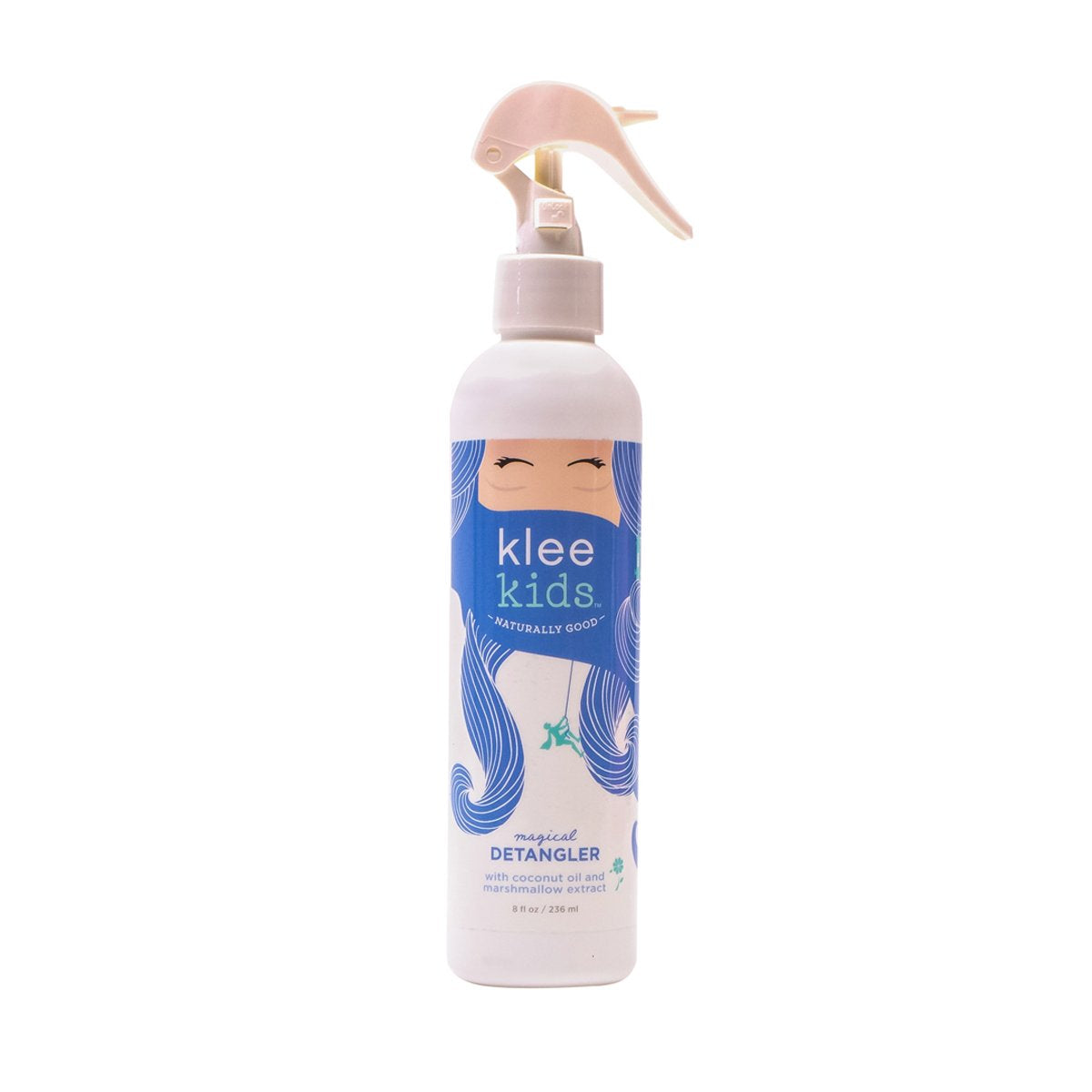 Klee Naturals detangler front bottle showing label and benefits