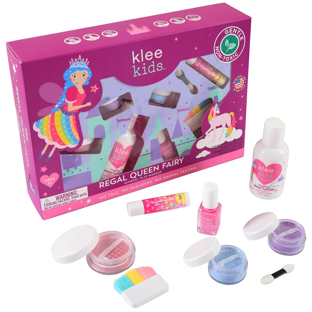 Klee Naturals close-up Empress Violet mineral eye shadow with soft texture