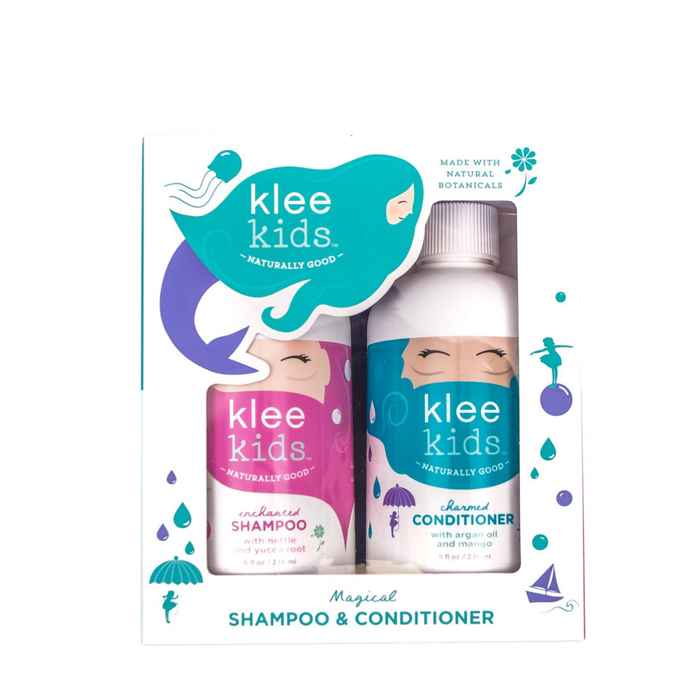 Klee Naturals front packaging showing gentle kids shampoo benefits