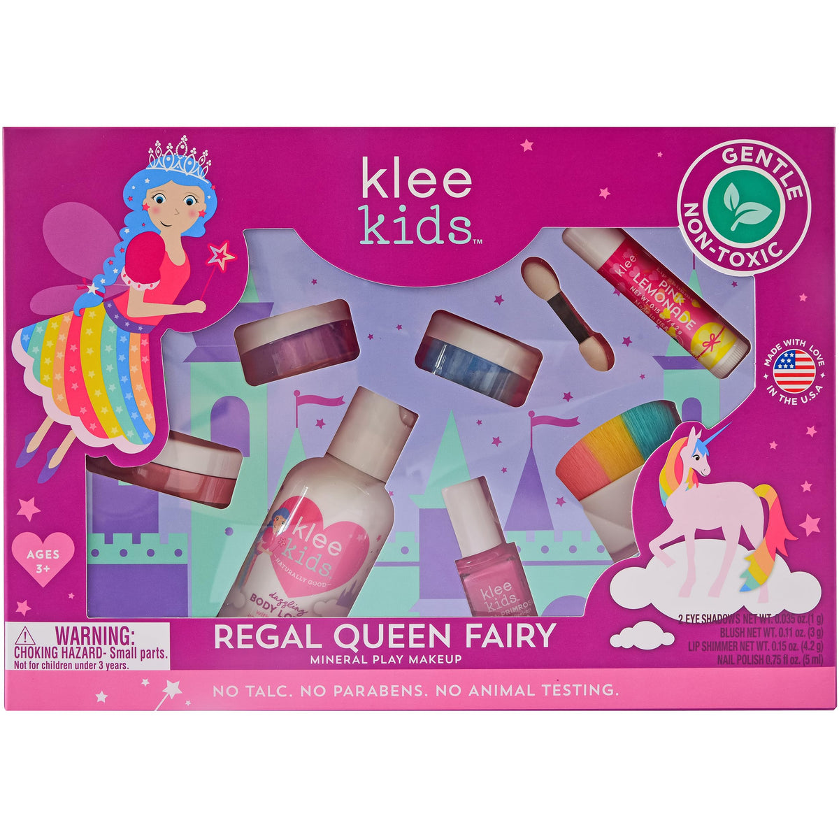Klee Naturals front packaging showing entire Regal Queen Fairy kit benefits