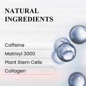 Kleem Organics ingredients display with peptides and niacinamide for firmer skin
