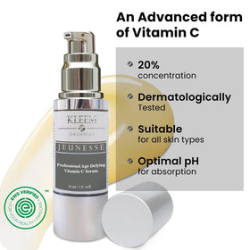 bottle beside common items to show Kleem Organics 1.7oz size for travel-friendly use