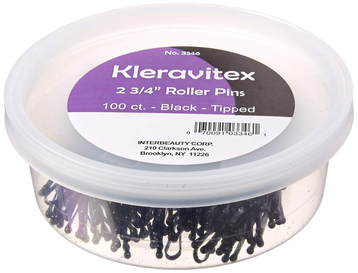 Kleravitex front packaging showing 100 jumbo pins and resealable tub for travel