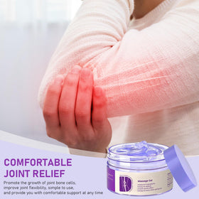 KLIFE gel being massaged into hand to demonstrate targeted topical application and comfort
