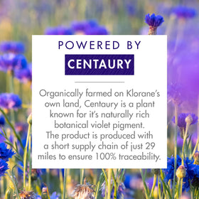 Klorane label close-up highlighting centaury extract benefits