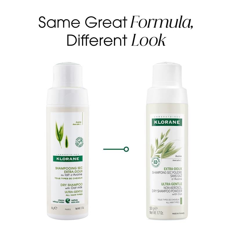 Klorane twin 1.7 oz bottles beside a passport showing travel-size convenience