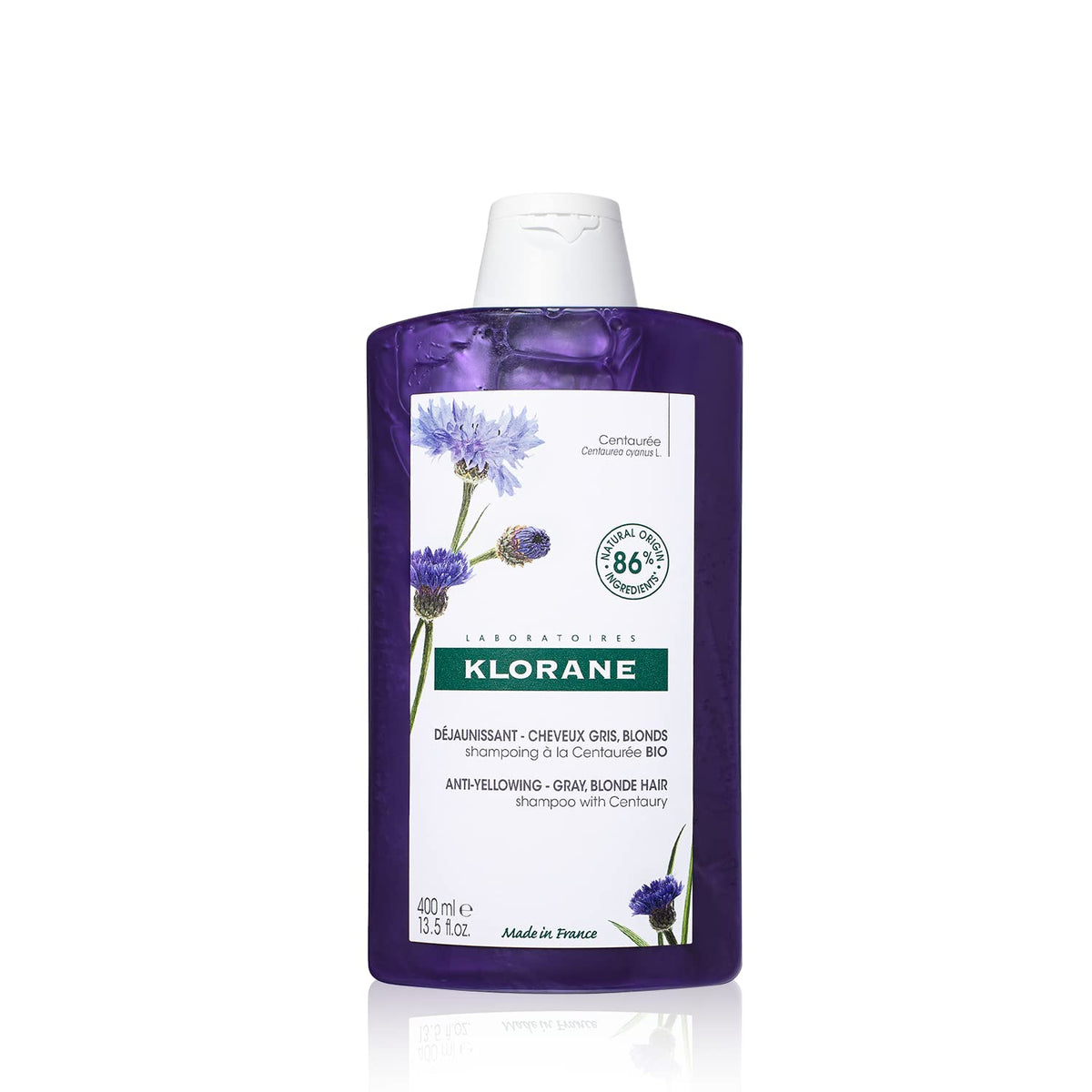 Klorane front bottle with centaury for tone-correcting benefit