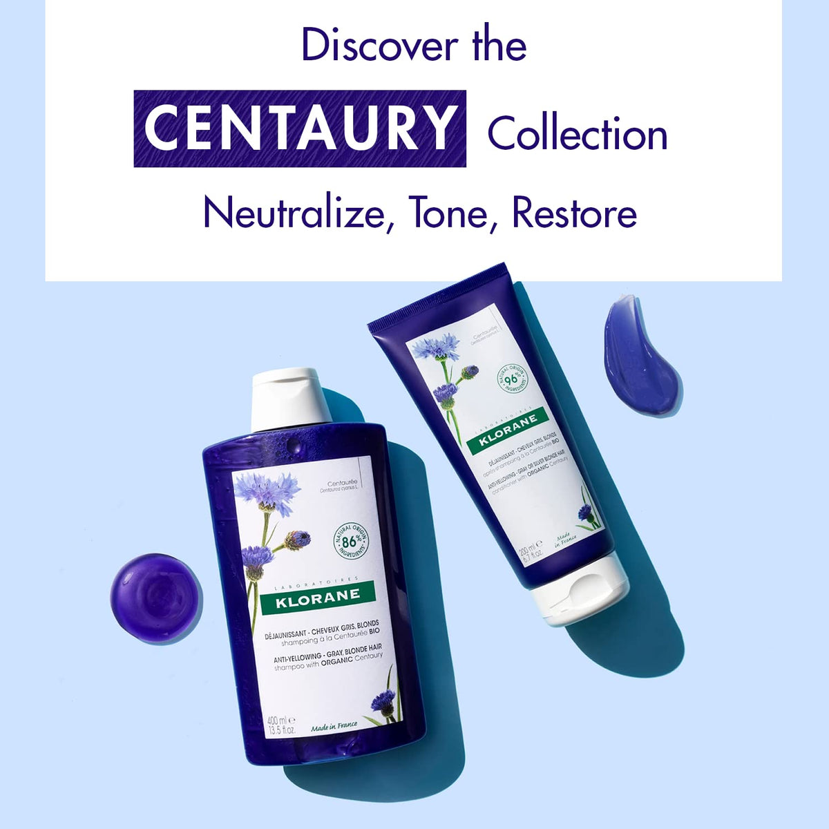 Klorane bottle on bathroom shelf suggesting salon-fresh benefit