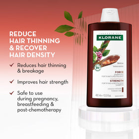Klorane back label listing ingredients and usage benefits clearly