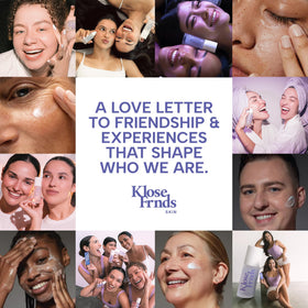 KLOSE FRNDS before and after texture comparison highlighting improved skin comfort benefit