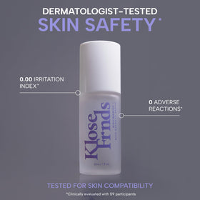 KLOSE FRNDS pump dispensing serum demonstrating easy control and minimal waste benefit