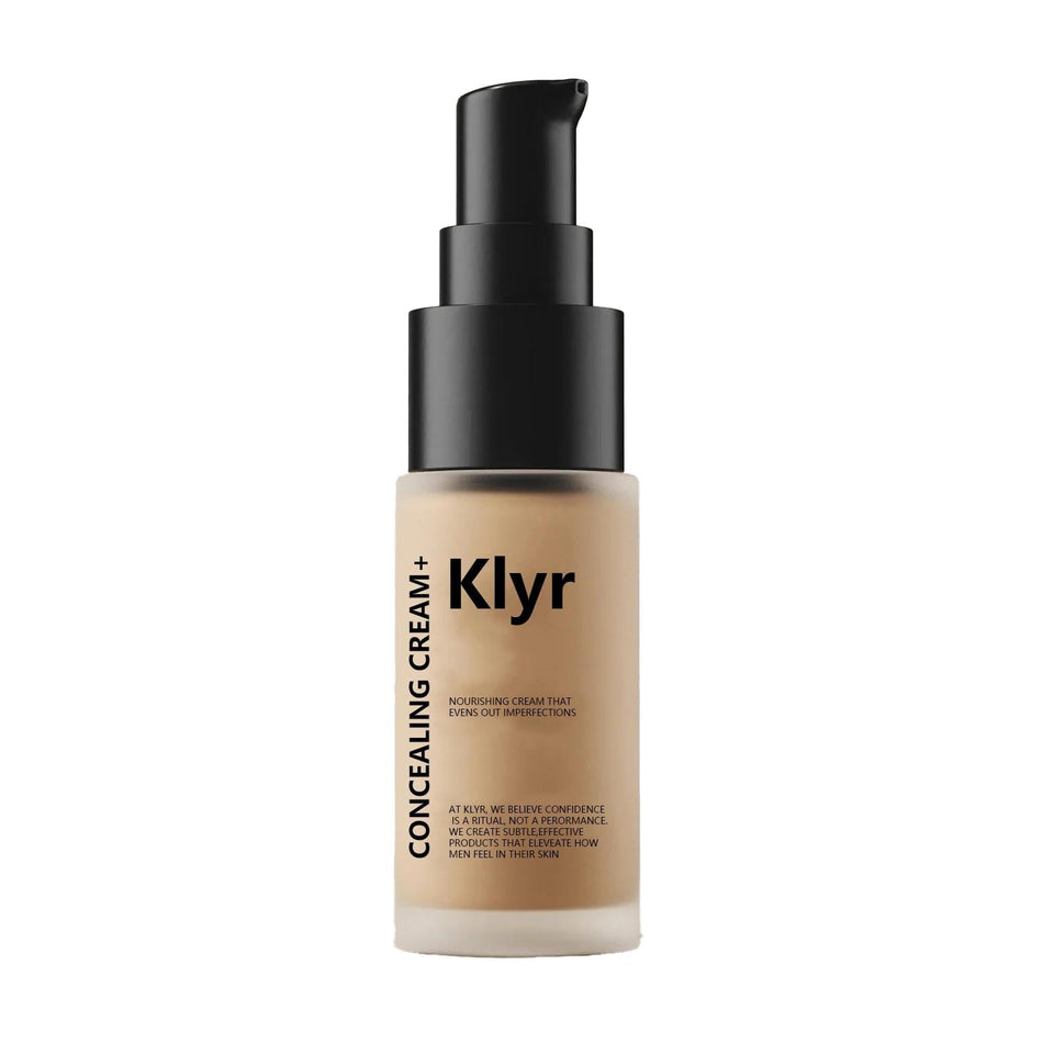 Klyr front packaging showing compact concealer for everyday grooming