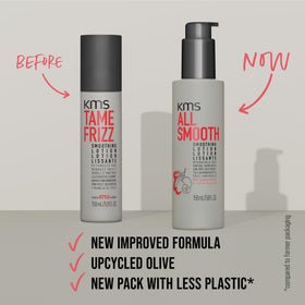 KMS AllSmooth applied to damp hair showing improved detangling and manageability