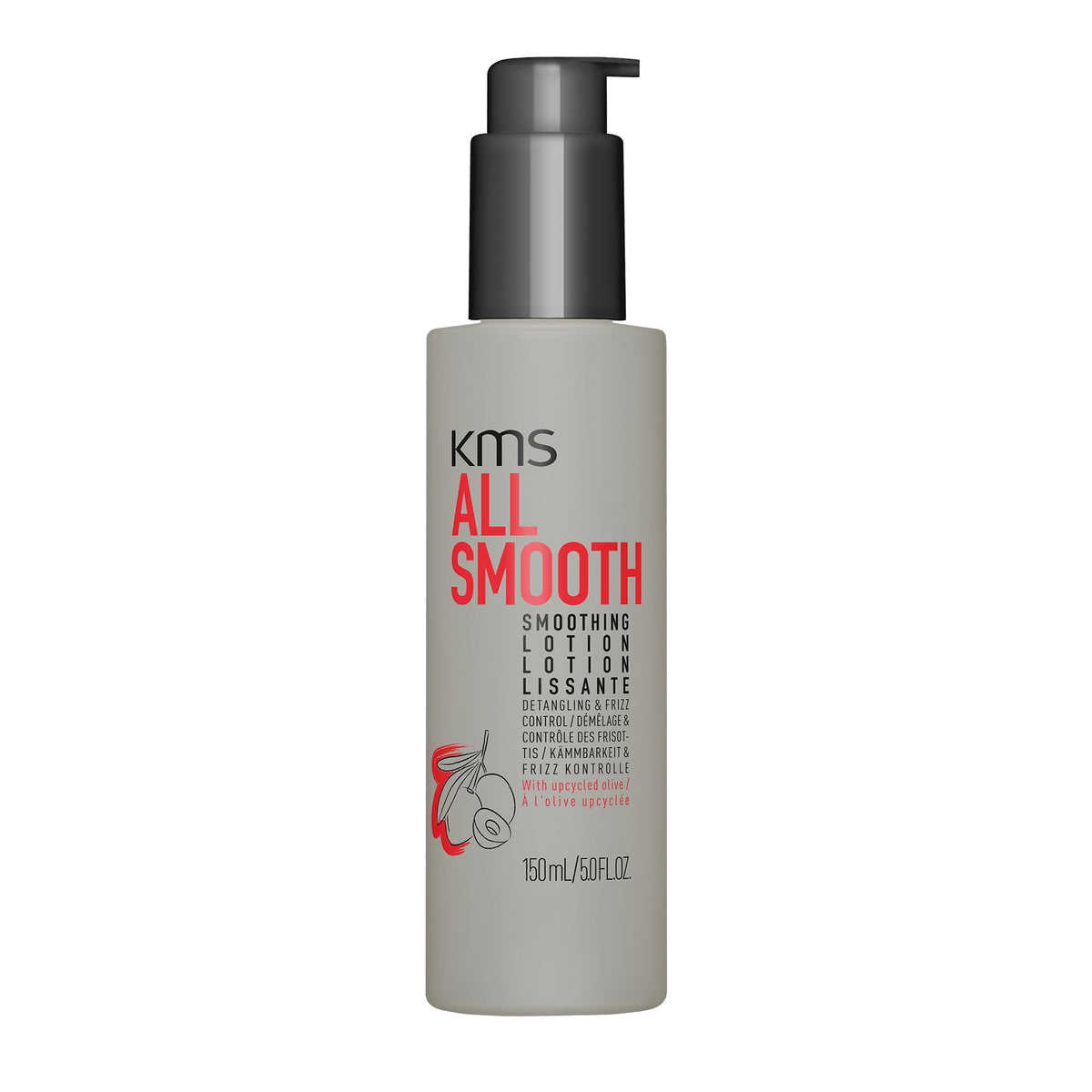 KMS AllSmooth front bottle showing label and 150ml size for easy identification