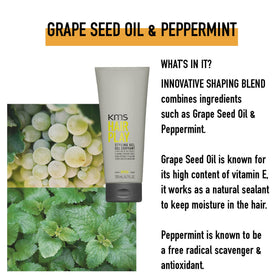 KMS gel applied to damp hair demonstrating even distribution and manageability