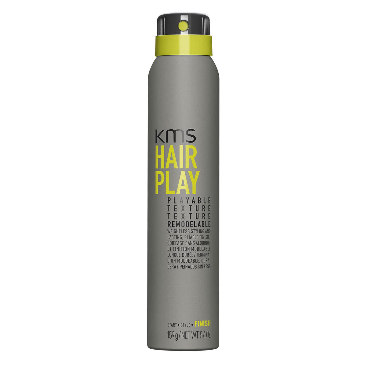KMS front packaging of HAIRPLAY Playable Texture showing size and brand benefits