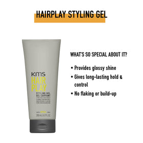 KMS gel texture close-up showing glossy consistency for smooth styling