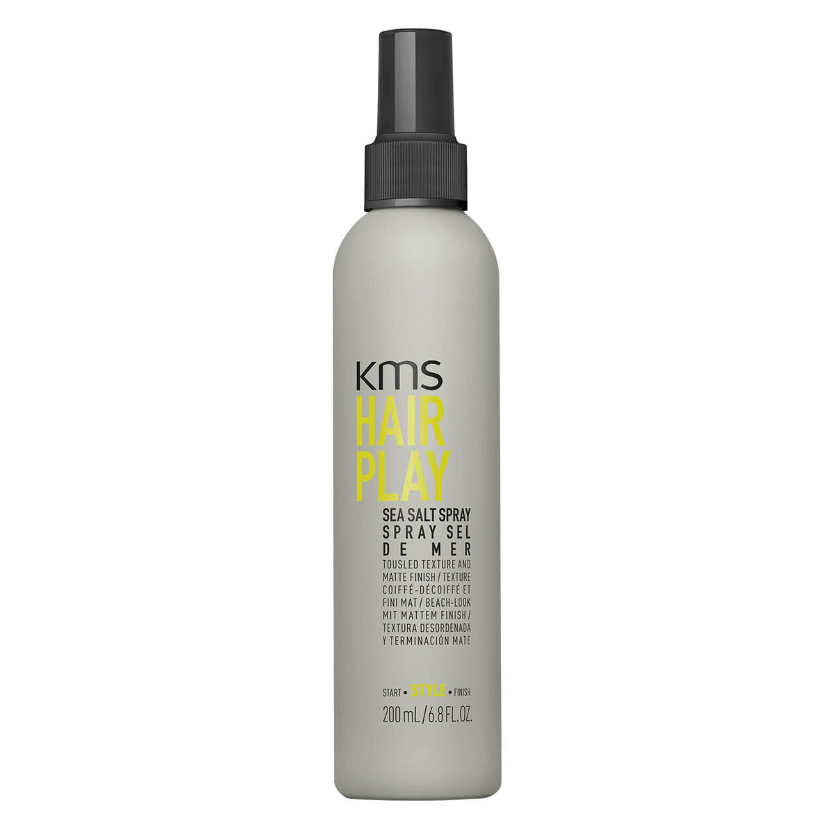 KMS HAIRPLAY front packaging showing 6.7 oz bottle and brand clarity