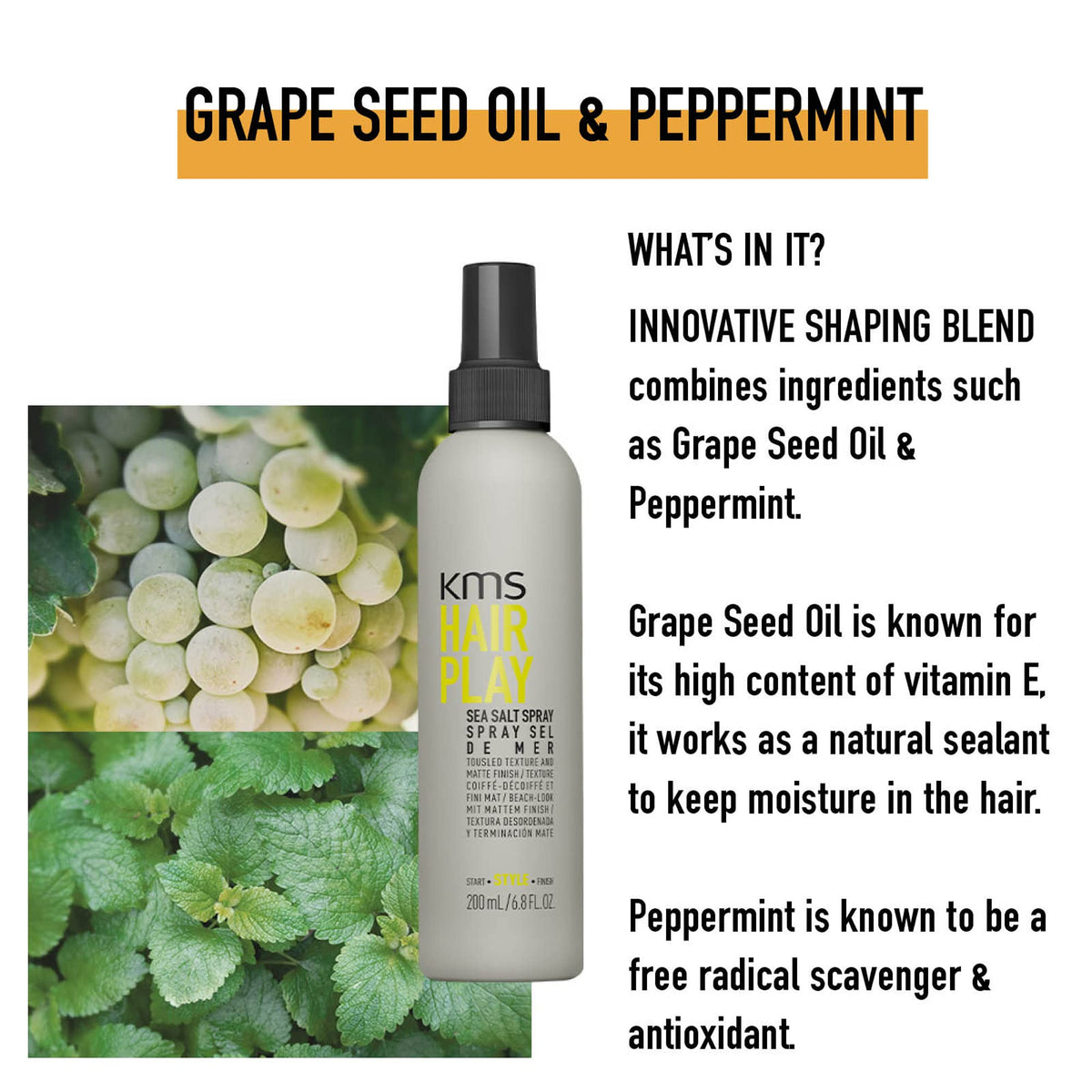 KMS HAIRPLAY applied to damp hair for fuller, enhanced natural waves