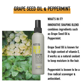 KMS HAIRPLAY applied to damp hair for fuller, enhanced natural waves