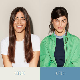 KMS HairStay aerosol nozzle close-up delivering fine mist for even hold