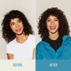KMS MoistRepair applied to wet hair in shower showing gentle cleansing and conditioning
