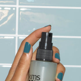 KMS comparison of hair ends showing smoother, more manageable result