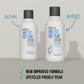 KMS MoistRepair Conditioner with MoistRepair Shampoo showing regimen pairing