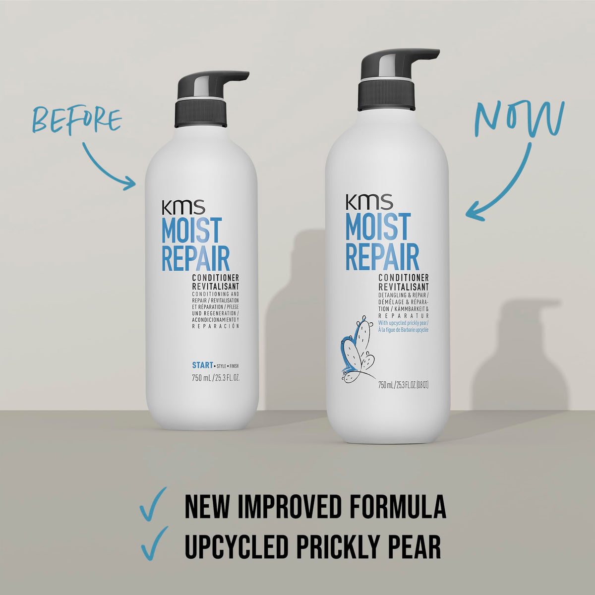 KMS MoistRepair cream texture closeup showing nourishing consistency for easy spread