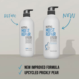 KMS MoistRepair cream texture closeup showing nourishing consistency for easy spread