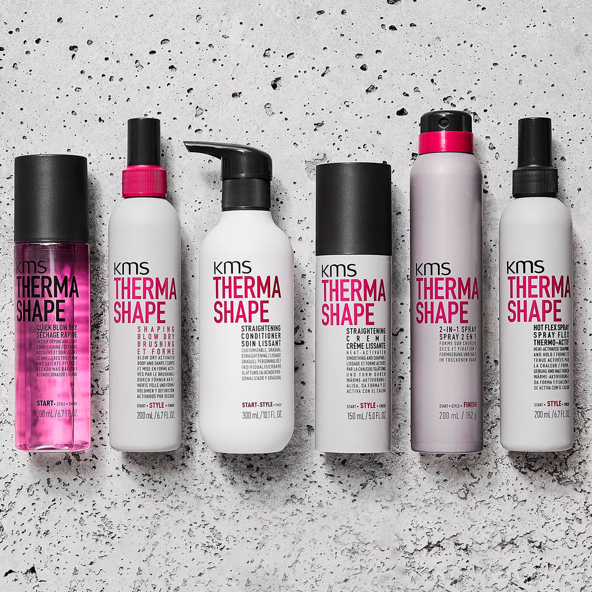KMS used by stylist during blow-dry for smoother, faster styling