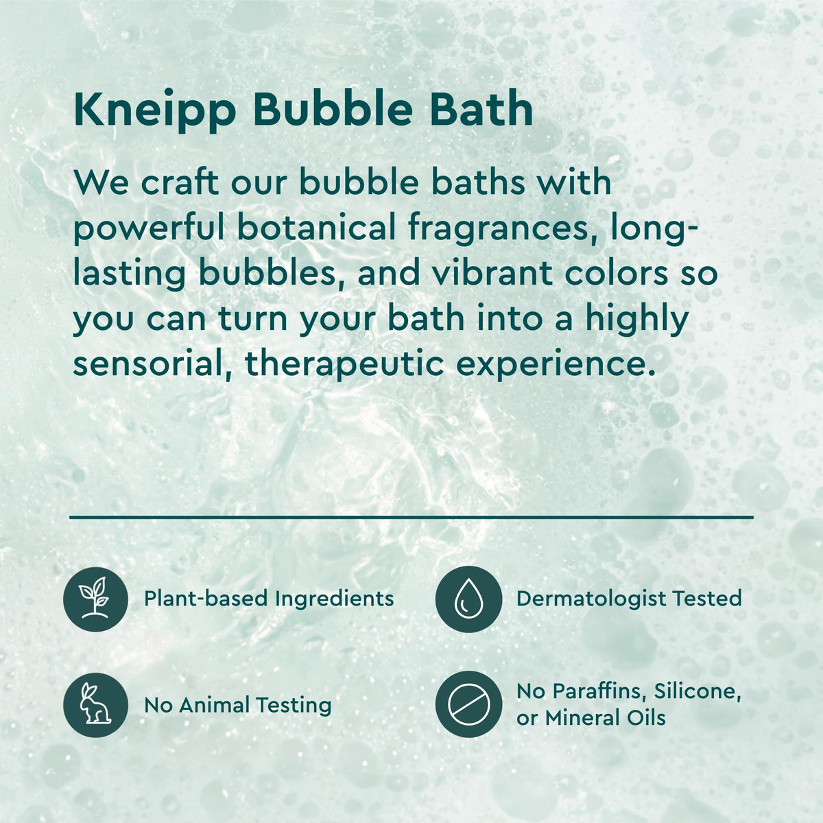 Kneipp size comparison next to a towel showing 13.5 fl oz usability benefit
