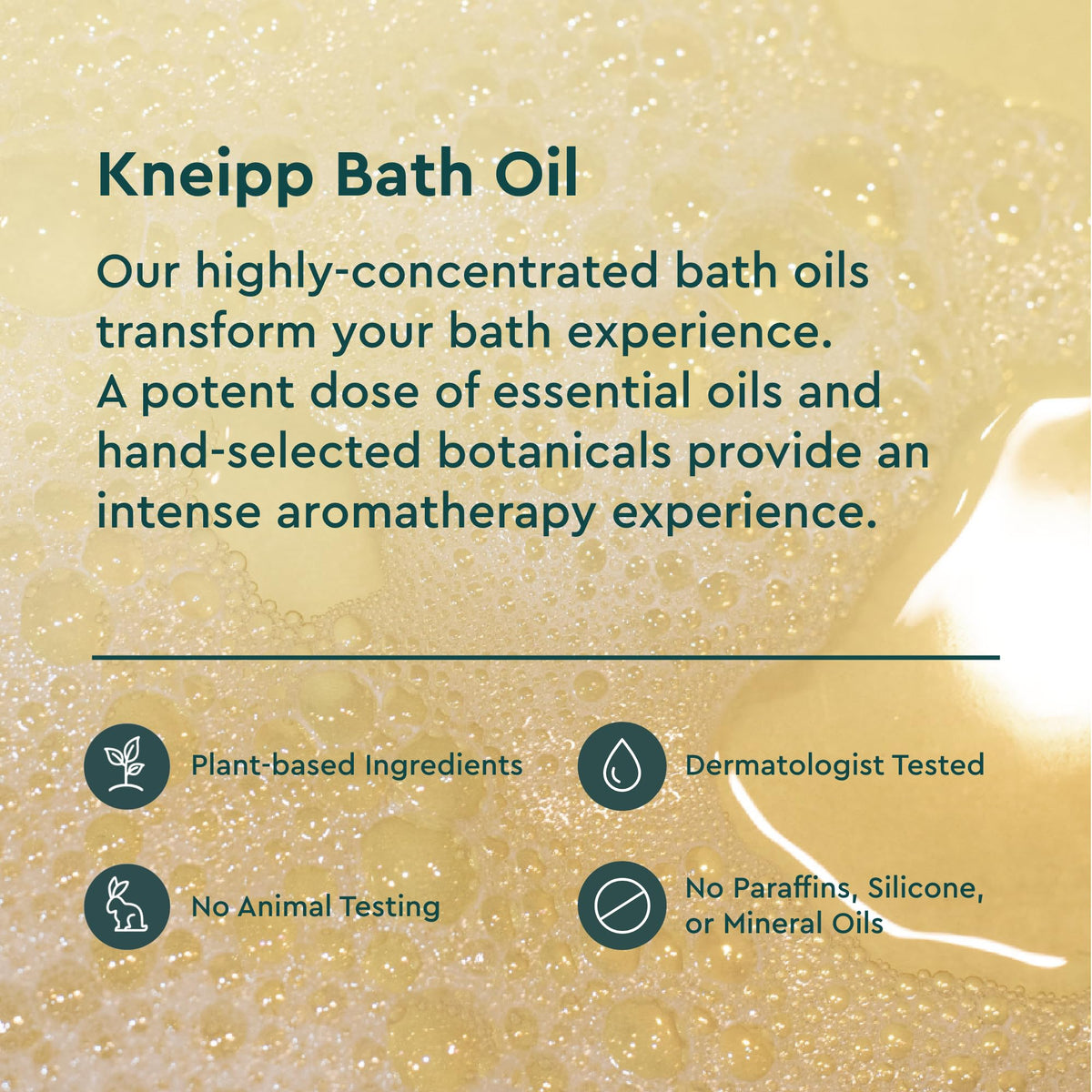 kneipp oil texture swirled in water showing nourishing, softening finish