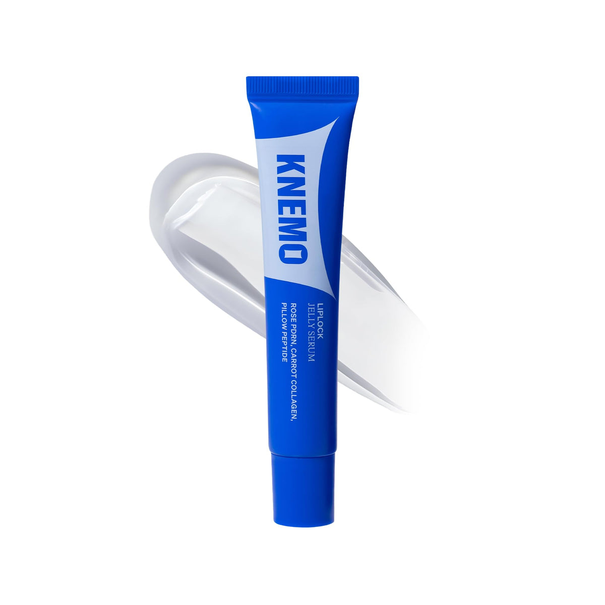 KNEMO front packaging crystal clear tube showing glossy finish benefit