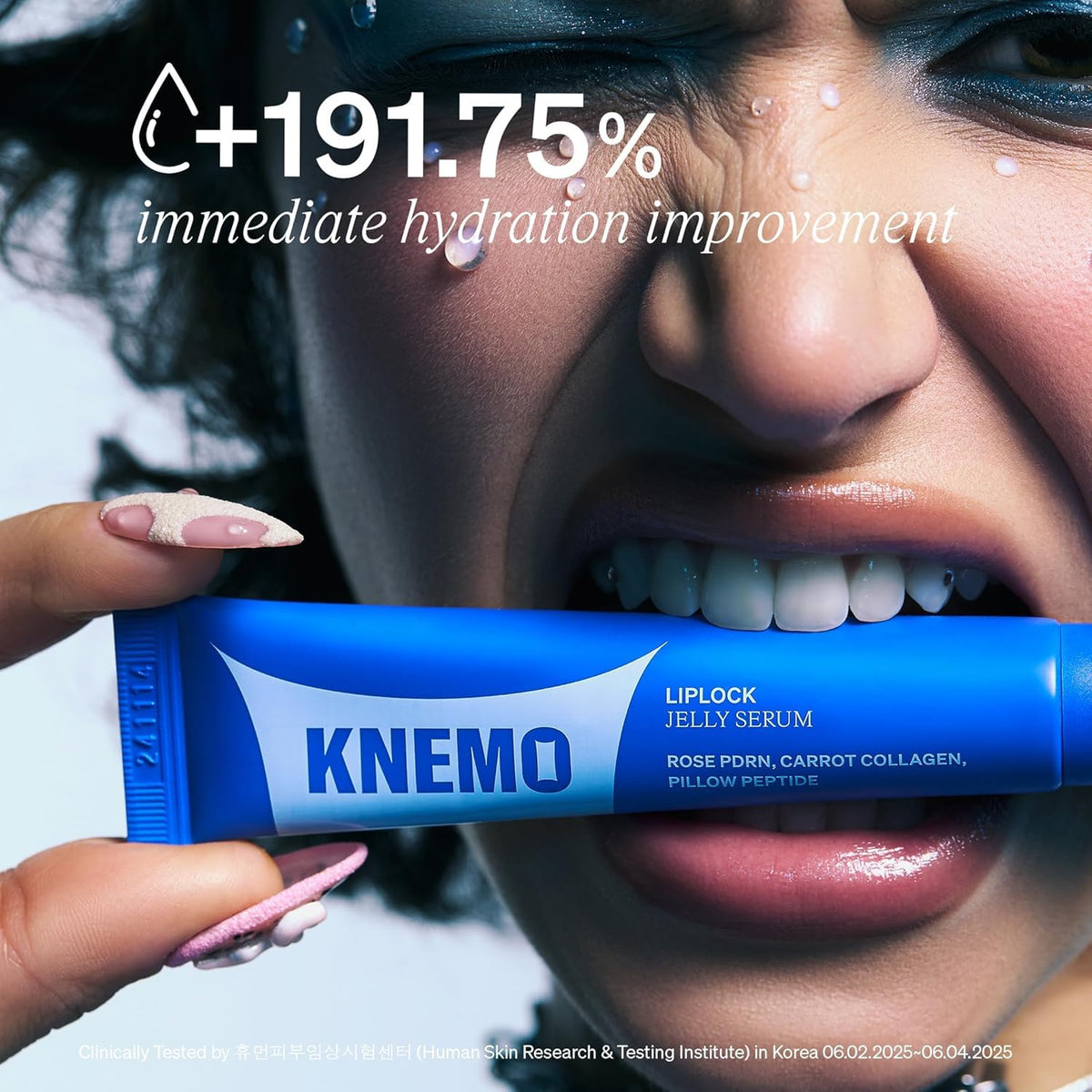 KNEMO ingredients shot highlighting Rose PDRN and Carrot Collagen benefit
