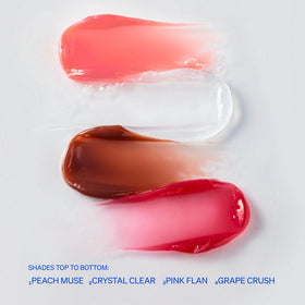 KNEMO lifestyle model wearing clear gloss for natural daytime radiance benefit