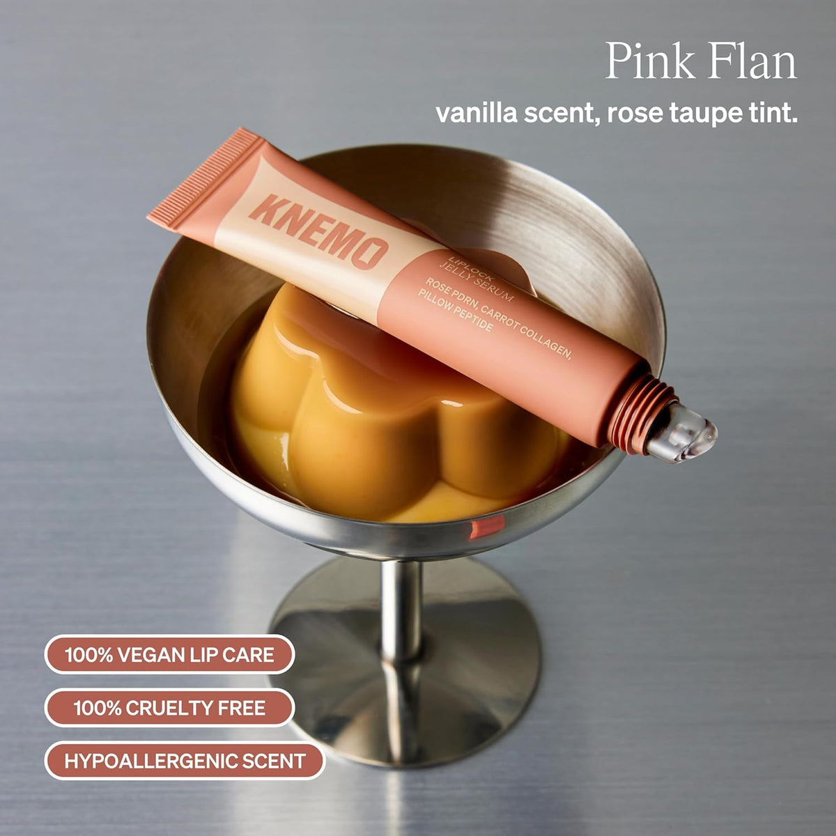 KNEMO LipLock soft doe applicator closeup for precise smooth application benefit